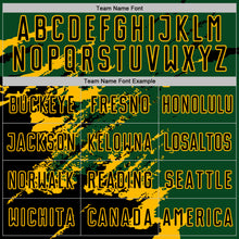 Загрузить изображение в средство просмотра галереи, Custom Green Black-Gold Abstract Fragment Art Splash Sports Sublimation Soccer Uniform Jersey