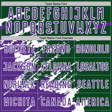 Загрузить изображение в средство просмотра галереи, Custom Green Purple-White Abstract Fragment Art Splash Sports Sublimation Soccer Uniform Jersey