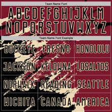 Load image into Gallery viewer, Custom Crimson Black-Cream Abstract Fragment Art Splash Sports Sublimation Soccer Uniform Jersey