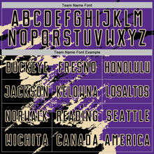 Загрузить изображение в средство просмотра галереи, Custom Purple Black-Cream Abstract Fragment Art Splash Sports Sublimation Soccer Uniform Jersey