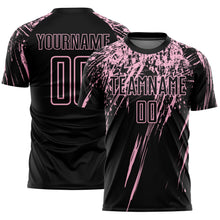 Charger l'image dans la galerie, Custom Black Light Pink Splash Sports Sublimation Soccer Uniform Jersey