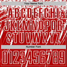 Load image into Gallery viewer, Custom Red White Splash Sports Sublimation Soccer Uniform Jersey