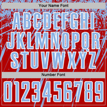 Load image into Gallery viewer, Custom Red Light Blue-White Splash Sports Sublimation Soccer Uniform Jersey