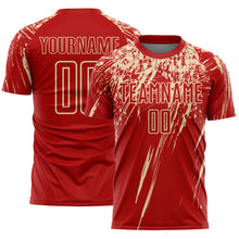 Загрузить изображение в средство просмотра галереи, Custom Red Cream Splash Sports Sublimation Soccer Uniform Jersey