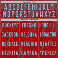 Load image into Gallery viewer, Custom Red Light Blue-Steel Gray Splash Sports Sublimation Soccer Uniform Jersey