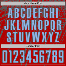 Load image into Gallery viewer, Custom Red Light Blue-Steel Gray Splash Sports Sublimation Soccer Uniform Jersey