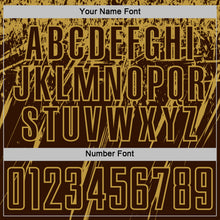 Laden Sie das Bild in den Galerie-Viewer, Custom Brown Old Gold Splash Sports Sublimation Soccer Uniform Jersey