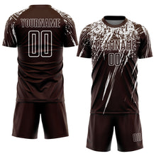 Load image into Gallery viewer, Custom Brown White Splash Sports Sublimation Soccer Uniform Jersey