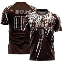 Load image into Gallery viewer, Custom Brown White Splash Sports Sublimation Soccer Uniform Jersey