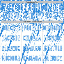 Load image into Gallery viewer, Custom White Powder Blue Splash Sports Sublimation Soccer Uniform Jersey