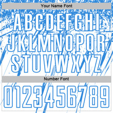 Load image into Gallery viewer, Custom White Powder Blue Splash Sports Sublimation Soccer Uniform Jersey