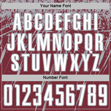 Загрузить изображение в средство просмотра галереи, Custom Burgundy White-Gray Splash Sports Sublimation Soccer Uniform Jersey