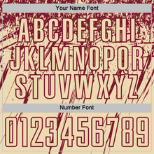 Load image into Gallery viewer, Custom Cream Crimson Splash Sports Sublimation Soccer Uniform Jersey