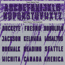 Charger l'image dans la galerie, Custom Gray Purple-Black Splash Sports Sublimation Soccer Uniform Jersey