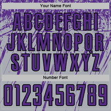 Charger l'image dans la galerie, Custom Gray Purple-Black Splash Sports Sublimation Soccer Uniform Jersey