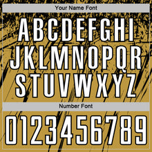 Charger l'image dans la galerie, Custom Old Gold White-Black Splash Sports Sublimation Soccer Uniform Jersey