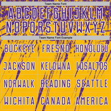 Загрузить изображение в средство просмотра галереи, Custom Gold Purple-White Splash Sports Sublimation Soccer Uniform Jersey