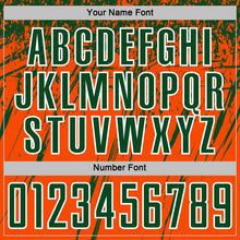 Загрузить изображение в средство просмотра галереи, Custom Orange Green-White Splash Sports Sublimation Soccer Uniform Jersey