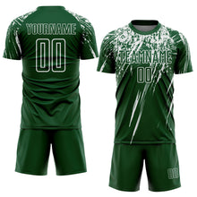 Charger l'image dans la galerie, Custom Green White Splash Sports Sublimation Soccer Uniform Jersey