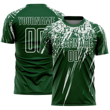 Charger l'image dans la galerie, Custom Green White Splash Sports Sublimation Soccer Uniform Jersey