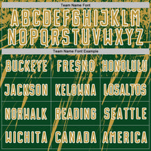 Charger l'image dans la galerie, Custom Green Old Gold-White Splash Sports Sublimation Soccer Uniform Jersey