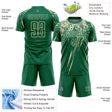 Load image into Gallery viewer, Custom Kelly Green Cream Splash Sports Sublimation Soccer Uniform Jersey