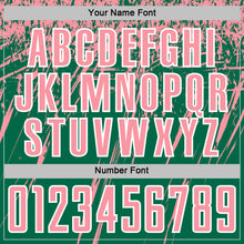 Load image into Gallery viewer, Custom Kelly Green Medium Pink-White Splash Sports Sublimation Soccer Uniform Jersey
