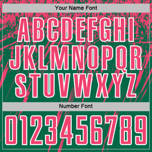 Load image into Gallery viewer, Custom Kelly Green Neon Pink-White Splash Sports Sublimation Soccer Uniform Jersey