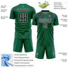 Load image into Gallery viewer, Custom Kelly Green Black-White Splash Sports Sublimation Soccer Uniform Jersey