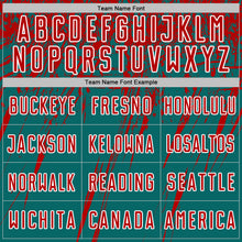 Загрузить изображение в средство просмотра галереи, Custom Teal Red-White Splash Sports Sublimation Soccer Uniform Jersey