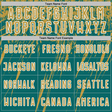 Загрузить изображение в средство просмотра галереи, Custom Teal Old Gold-White Splash Sports Sublimation Soccer Uniform Jersey