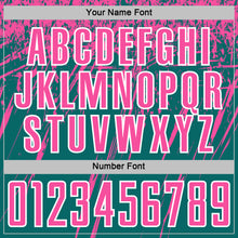 Загрузить изображение в средство просмотра галереи, Custom Teal Pink-White Splash Sports Sublimation Soccer Uniform Jersey