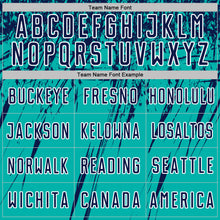 Load image into Gallery viewer, Custom Aqua Navy-White Splash Sports Sublimation Soccer Uniform Jersey