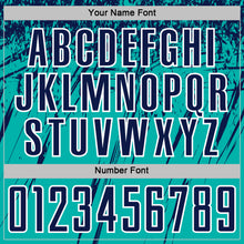 Load image into Gallery viewer, Custom Aqua Navy-White Splash Sports Sublimation Soccer Uniform Jersey