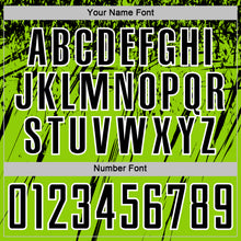 Laden Sie das Bild in den Galerie-Viewer, Custom Neon Green Black-White Splash Sports Sublimation Soccer Uniform Jersey
