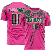 Charger l'image dans la galerie, Custom Pink Green-White Splash Sports Sublimation Soccer Uniform Jersey