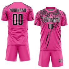 Load image into Gallery viewer, Custom Pink Black-White Splash Sports Sublimation Soccer Uniform Jersey
