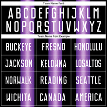 Load image into Gallery viewer, Custom Black White-Purple Stripes Sports Sublimation Soccer Uniform Jersey