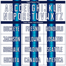 Загрузить изображение в средство просмотра галереи, Custom White Blue-Navy Stripes Sports Sublimation Soccer Uniform Jersey