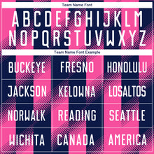 Загрузить изображение в средство просмотра галереи, Custom Navy White-Pink Stripes Sports Sublimation Soccer Uniform Jersey