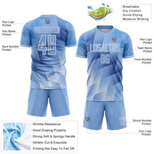 Load image into Gallery viewer, Custom Light Blue Royal-White Argentina Round Sports Sublimation Soccer Uniform Jersey