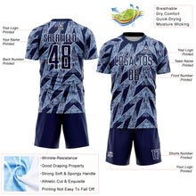 Load image into Gallery viewer, Custom Navy Light Blue-White Argentina Stripes Sports Sublimation Soccer Uniform Jersey