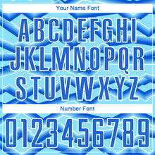 Laden Sie das Bild in den Galerie-Viewer, Custom Lakes Blue Powder Blue-White Lines Sports Sublimation Soccer Uniform Jersey