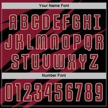 Laden Sie das Bild in den Galerie-Viewer, Custom Crimson Black-Cream Abstract Line Sports Sublimation Soccer Uniform Jersey