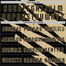 Charger l'image dans la galerie, Custom Vegas Gold Black Abstract Line Sports Sublimation Soccer Uniform Jersey