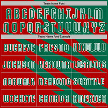 Загрузить изображение в средство просмотра галереи, Custom Kelly Green Red-White Abstract Line Sports Sublimation Soccer Uniform Jersey