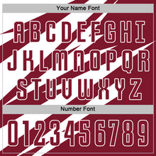 Laden Sie das Bild in den Galerie-Viewer, Custom White Crimson Abstract Line Sports Sublimation Soccer Uniform Jersey