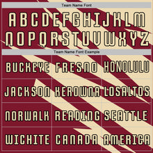 Laden Sie das Bild in den Galerie-Viewer, Custom Cream Crimson-Black Abstract Line Sports Sublimation Soccer Uniform Jersey