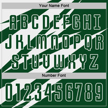 Load image into Gallery viewer, Custom White Green Abstract Line Sports Sublimation Soccer Uniform Jersey