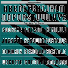 Load image into Gallery viewer, Custom Black Teal-White Abstract Line Sports Sublimation Soccer Uniform Jersey